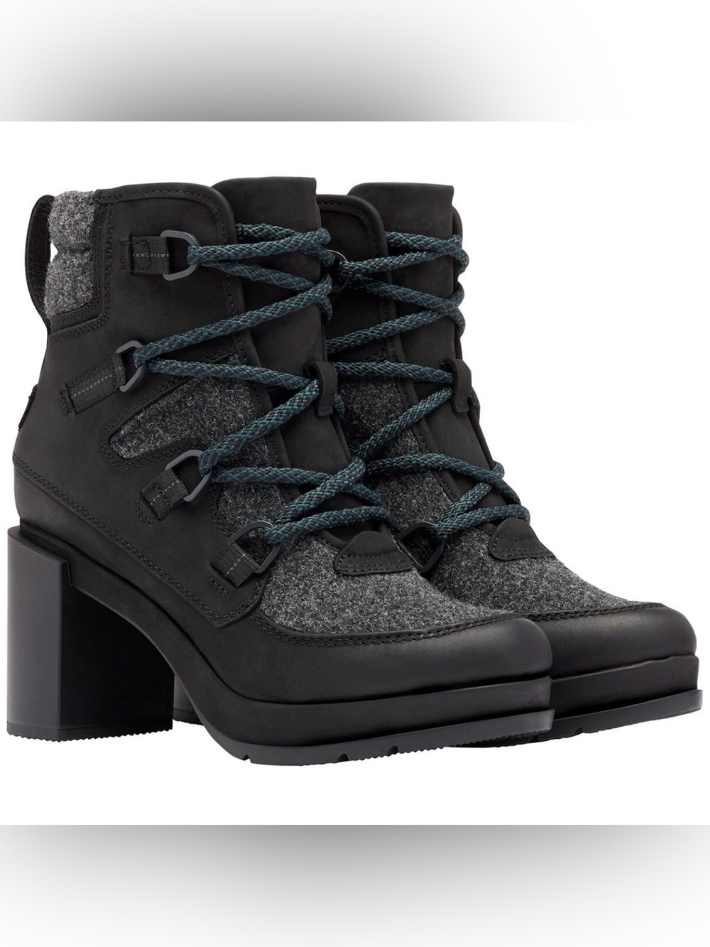 Sorel Women’s Blake Lace Up Boot in Black and Grey Size 9 New Without Tag (NWOT)